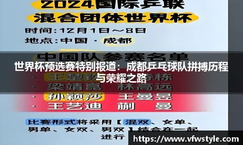 世界杯预选赛特别报道：成都乒乓球队拼搏历程与荣耀之路