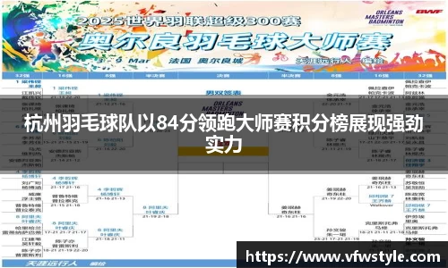 杭州羽毛球队以84分领跑大师赛积分榜展现强劲实力
